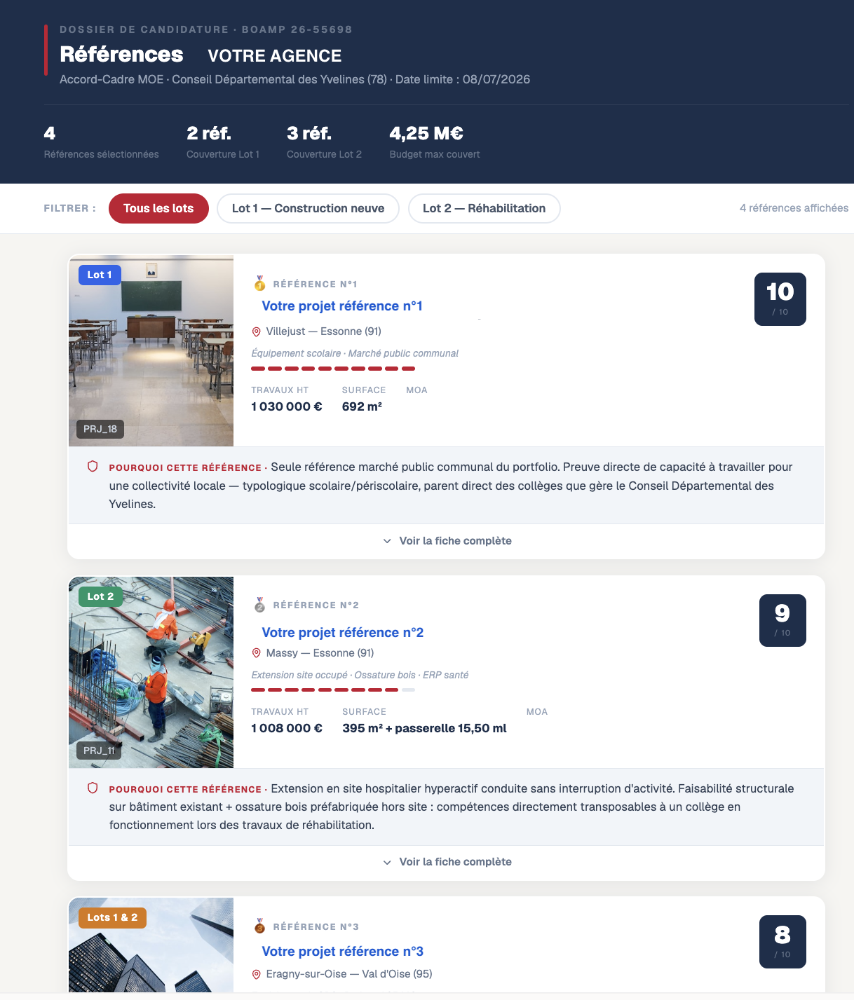 Exemple de sélection de références projets – L'Iconographe ARCHI-FLOW